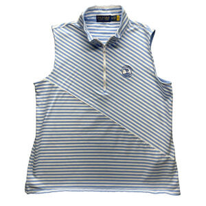 Polo Golf Ralph Lauren 1/4 Zip Tank Top Womens XL Blue Striped Paducah, Ky CC